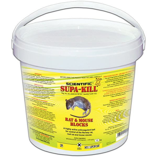 Supa-Kill 3kg & 10kg Poison & Non -Toxic Block Bait